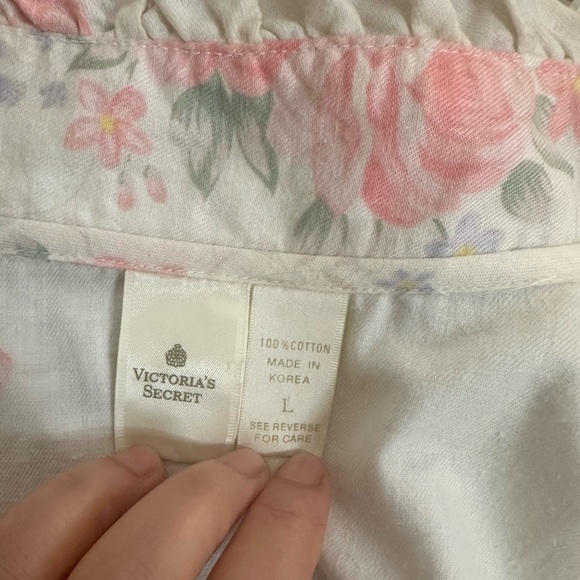 Victoria's Secret Gold Label Floral Cotton Robe and gown set size L set - Picture 3 of 11